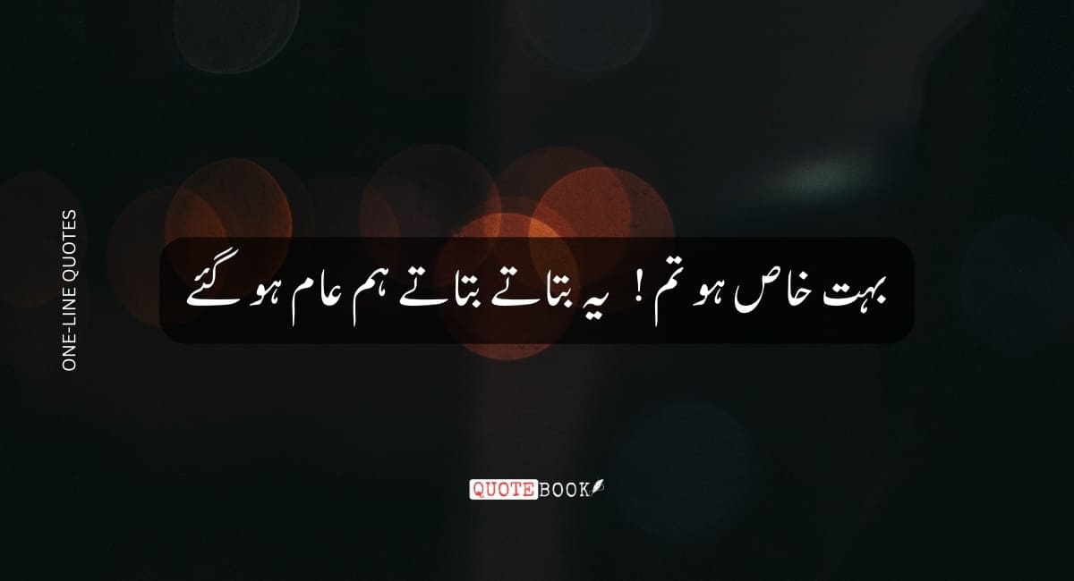 one line quotes in urdu