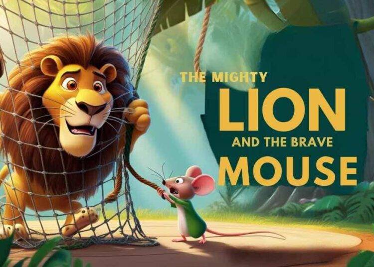 Short Moral Story of The Lion and the Brave Mouse